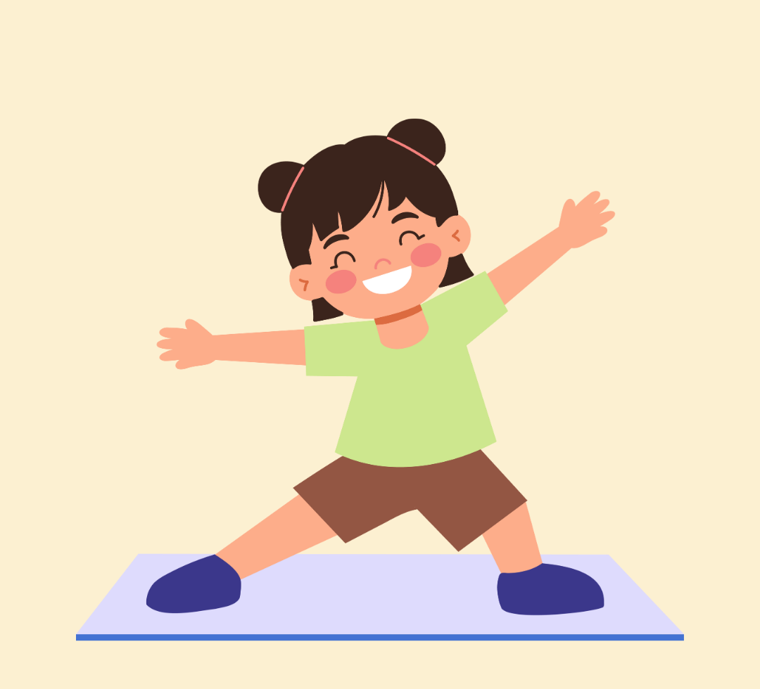 Illustration of child doing yoga
